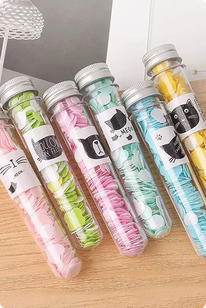 Set of pocket soaps in pastel colours