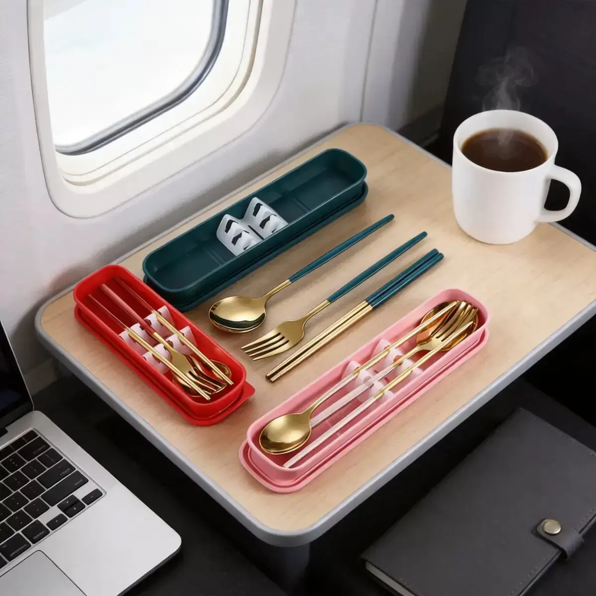 Stainless Steel Cutlery Spoon Chopsticks Portable Cutlery