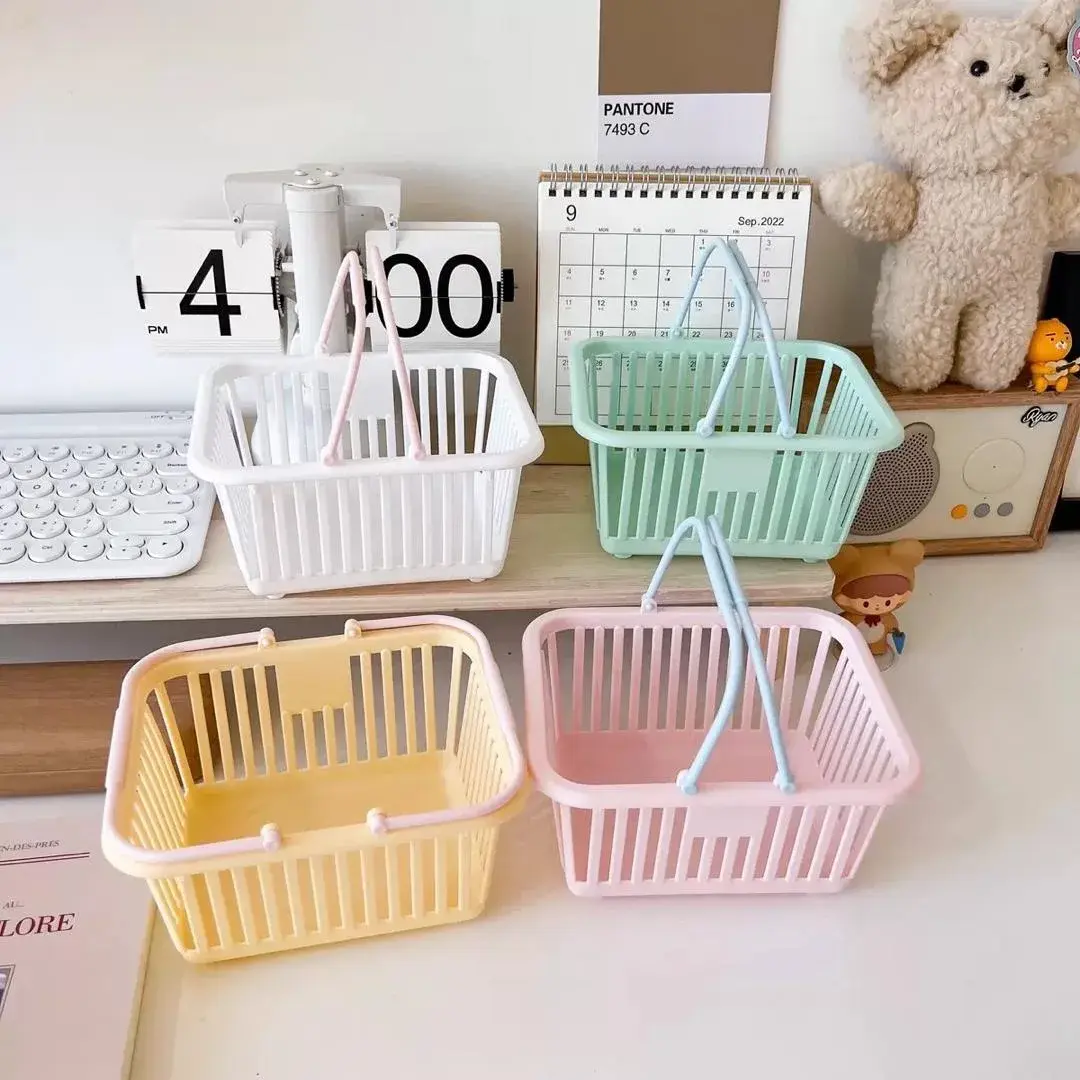 Ins Style Rainbow Color Storage Portable Basket